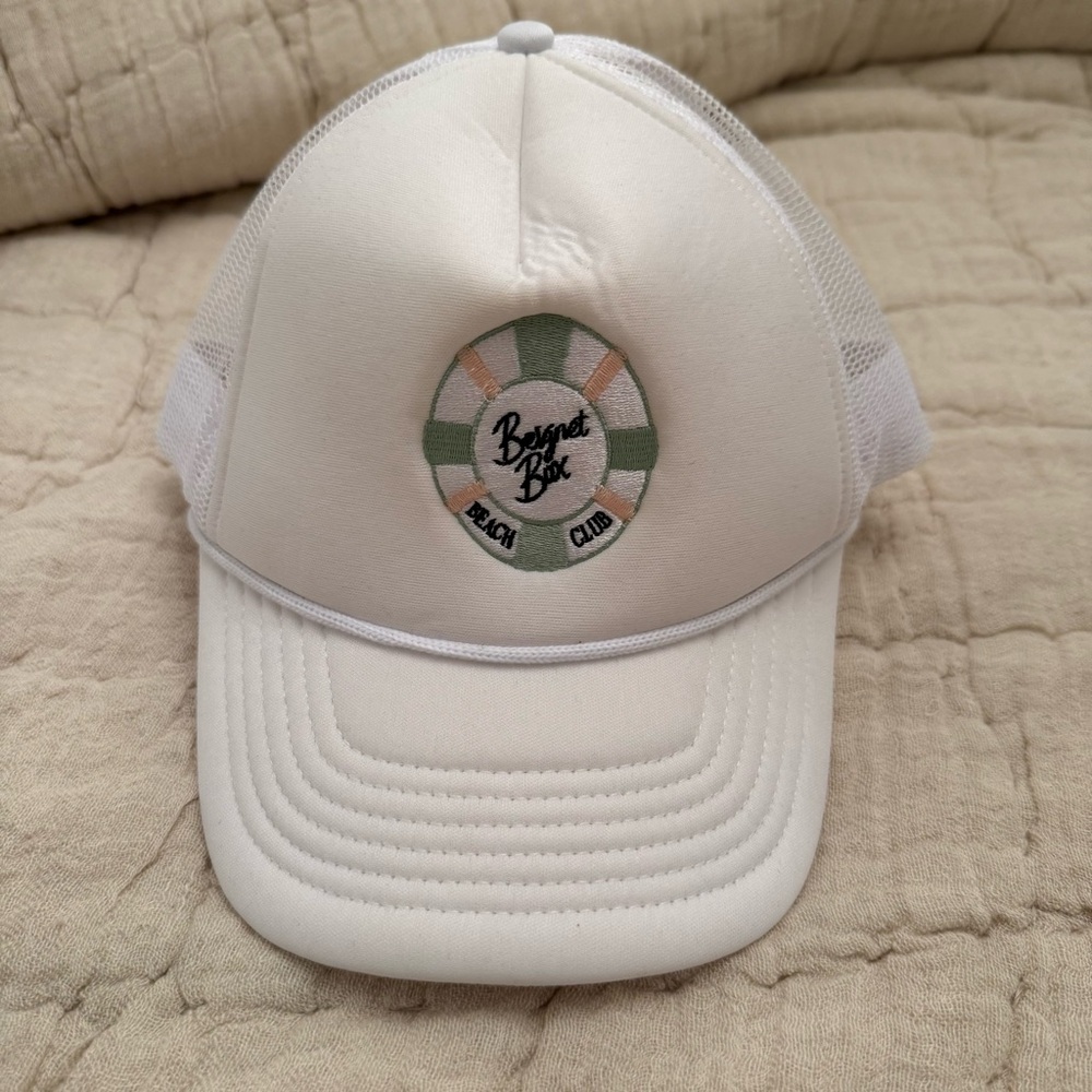 Beignet Box Beach Club White Trucker Hat